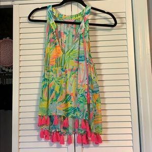 Lilly Pulitzer tassel tank top